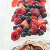 TRIPLE BERRY ANGEL FOOD CAKE ROLL